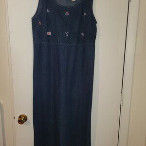 Koret City Blues Denim Jumper (Red/White/Blue Embroidery) Size M